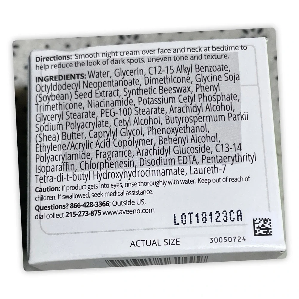 Aveeno Sensitive Skin Oat‎ Cleanser & Night Cream